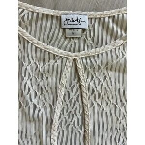 Sheer Caftan Cream Color Kaftan Jordan Taylor Made In USA Size M gorgeous